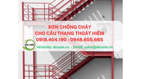 Thi công sơn chống cháy cầu thang thoát hiểm