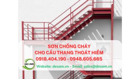 Thi công sơn chống cháy cầu thang thoát hiểm